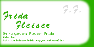 frida fleiser business card